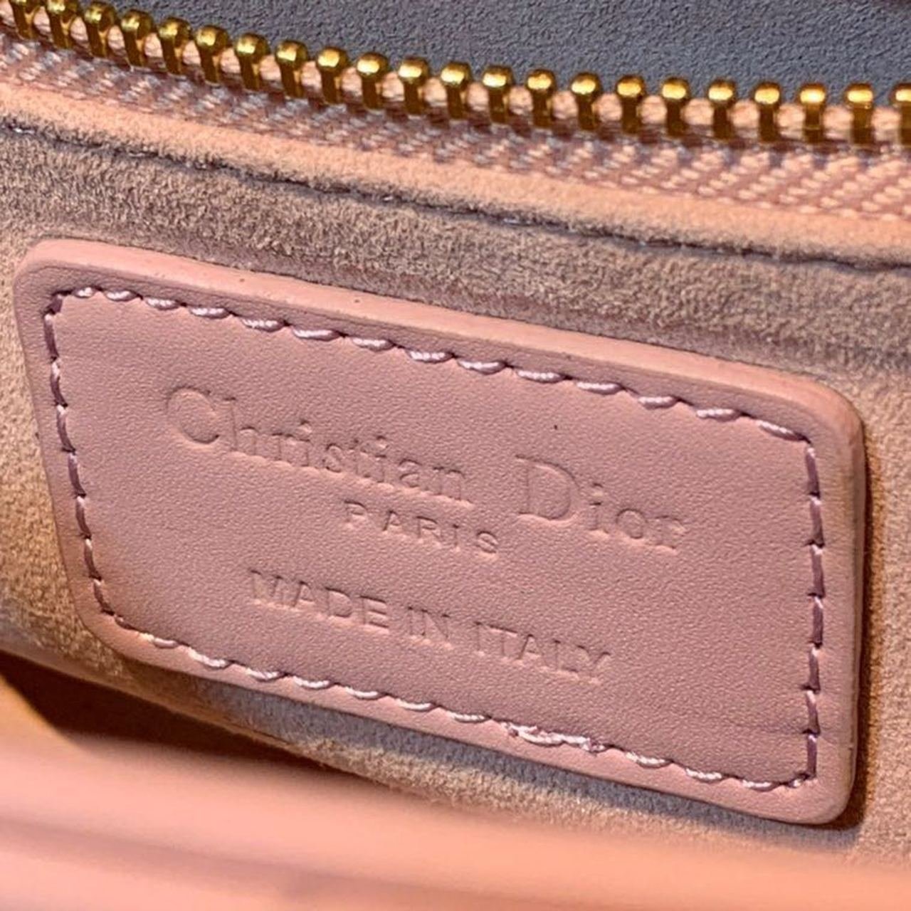 Christian Dior Mini Lady Dior Bag 18cm with Chain Matte Hardware Lambskin Leather Spring/Summer Collection, Powder Pink