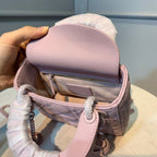 Christian Dior Mini Lady Dior Bag 18cm with Chain Matte Hardware Lambskin Leather Spring/Summer Collection, Powder Pink
