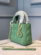 Christian Dior Mini Lady Dior Bag 18cm with Chain Matte Hardware Lambskin Leather Spring/Summer Collection, Spring Green