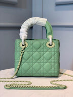 Christian Dior Mini Lady Dior Bag 18cm with Chain Matte Hardware Lambskin Leather Spring/Summer Collection, Spring Green