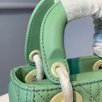 Christian Dior Mini Lady Dior Bag 18cm with Chain Matte Hardware Lambskin Leather Spring/Summer Collection, Spring Green