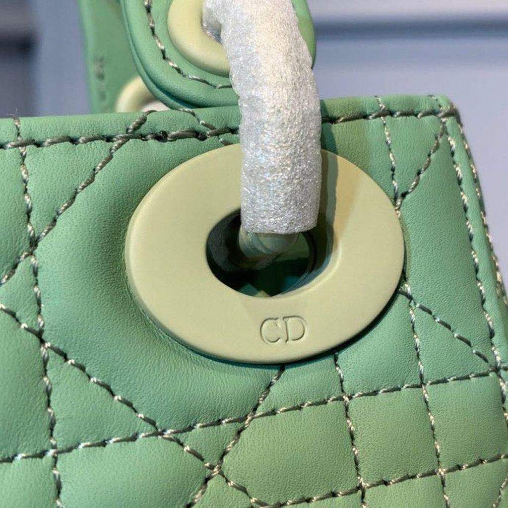 Christian Dior Mini Lady Dior Bag 18cm with Chain Matte Hardware Lambskin Leather Spring/Summer Collection, Spring Green
