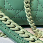 Christian Dior Mini Lady Dior Bag 18cm with Chain Matte Hardware Lambskin Leather Spring/Summer Collection, Spring Green