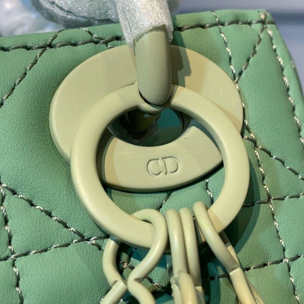 Christian Dior Mini Lady Dior Bag 18cm with Chain Matte Hardware Lambskin Leather Spring/Summer Collection, Spring Green