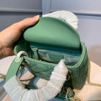 Christian Dior Mini Lady Dior Bag 18cm with Chain Matte Hardware Lambskin Leather Spring/Summer Collection, Spring Green
