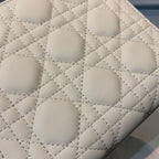 Christian Dior Mini Lady Dior Bag 18cm with Chain Matte Hardware Lambskin Leather Spring/Summer Collection, Ivory