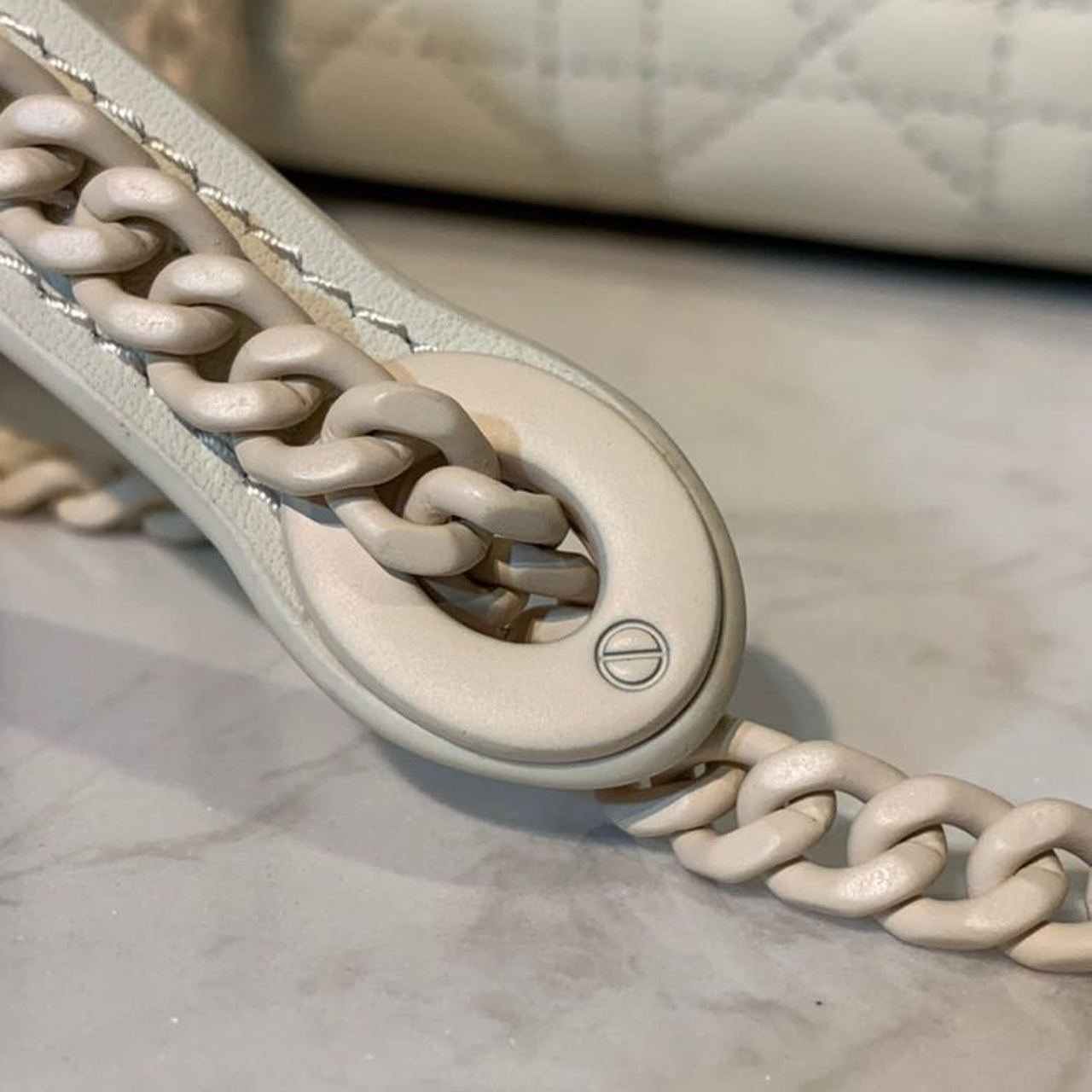 Christian Dior Mini Lady Dior Bag 18cm with Chain Matte Hardware Lambskin Leather Spring/Summer Collection, Ivory