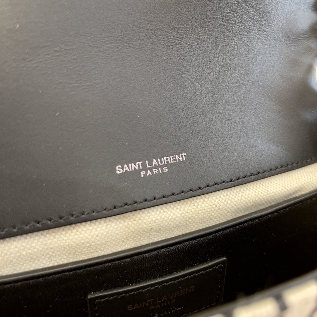 Saint Laurent Niki Medium Chain Bag In Canvas For Women 28cm YSL 633150FAACF9583