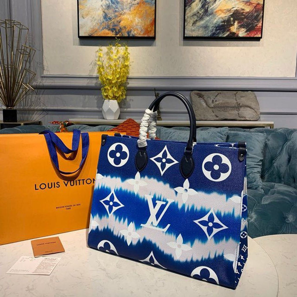 Louis Vuitton Tie Dye Escale OnTheGo Bag 40cm Monogram Canvas Spring/Summer Collection M45121, Blue