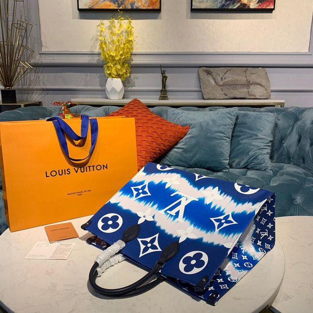 Louis Vuitton Tie Dye Escale OnTheGo Bag 40cm Monogram Canvas Spring/Summer Collection M45121, Blue