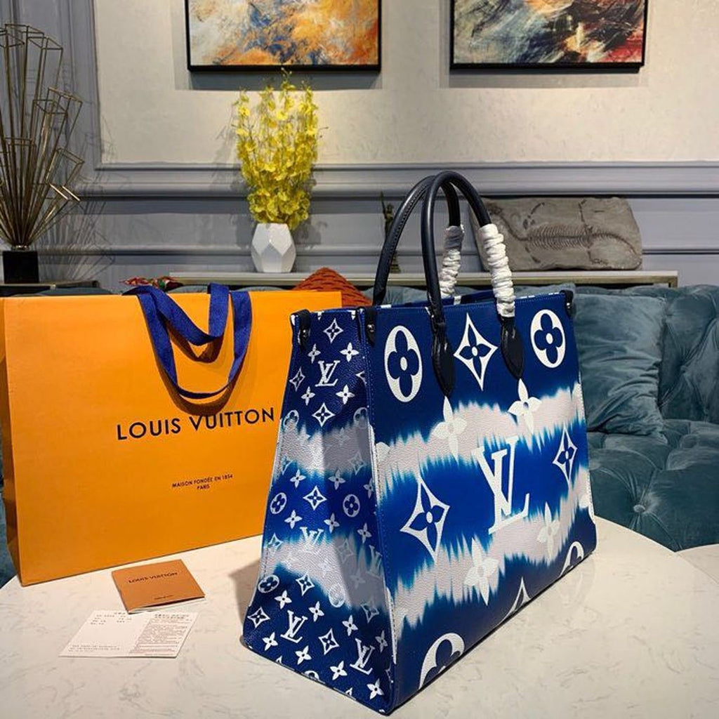 Louis Vuitton Tie Dye Escale OnTheGo Bag 40cm Monogram Canvas Spring/Summer Collection M45121, Blue