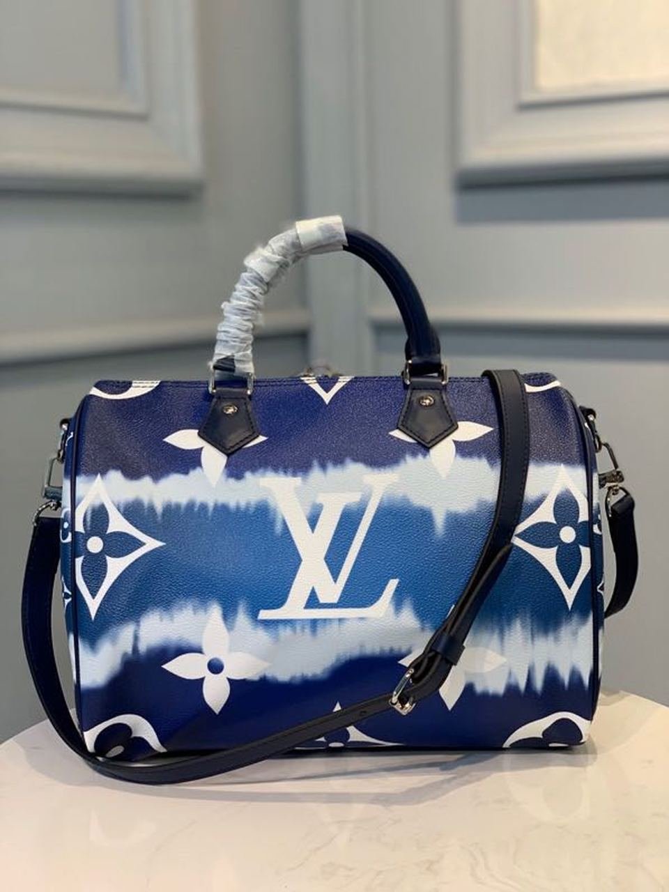 Louis Vuitton Tie Dye Escale Speedy Bandouliere 30cm Monogram Canvas Spring/Summer Collection M45123, Blue