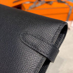 Hermes Kelly Wallet To Go Woc Black With Gold Toned Hardware Bag For Women 8.2in/21cm