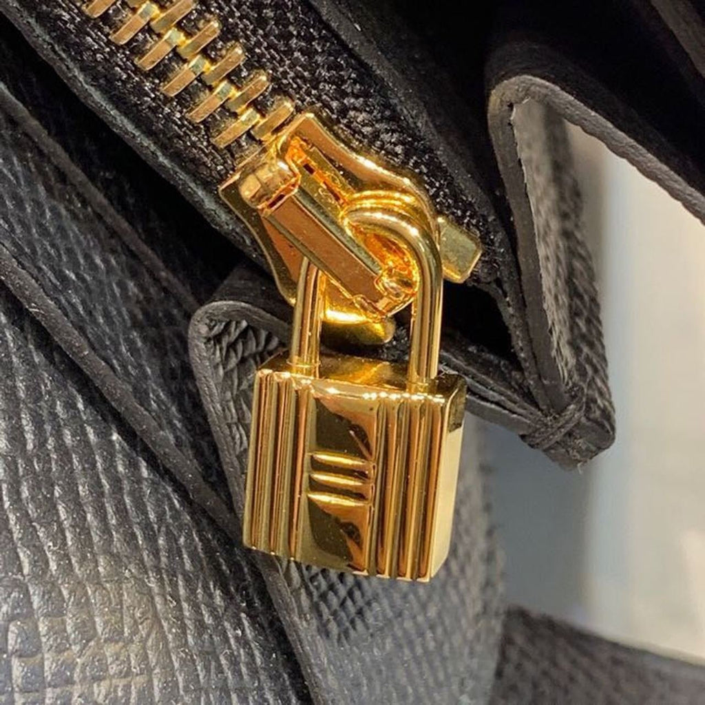 Hermes Kelly Wallet To Go Woc Black With Gold Toned Hardware Bag For Women 8.2in/21cm