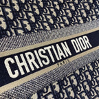 Christian Dior Mini Book Tote Bag 36cm Oblique Embroidered Canvas Spring/Summer Collection, Blue
