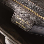Christian Dior Saddle Bag 25cm Grained Calfskin Canvas Spring/Summer Collection, Black