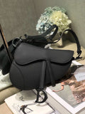 Christian Dior Ultramatte Saddle Bag 25cm Calfskin Canvas Spring/Summer Collection, Black