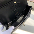 Chanel Chevron Classic Flap Bag 25cm Gold Hardware Caviar Leather Spring/Summer Collection Black