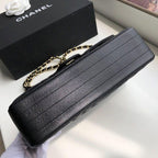 Chanel Chevron Classic Flap Bag 25cm Gold Hardware Caviar Leather Spring/Summer Collection Black