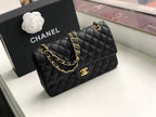 Chanel Classic Flap Bag 25cm Gold Hardware Lambskin Leather Spring/Summer Collection Black