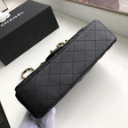Chanel Classic Flap Bag 25cm Gold Hardware Lambskin Leather Spring/Summer Collection Black