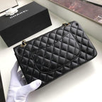 Chanel Classic Flap Bag 25cm Gold Hardware Lambskin Leather Spring/Summer Collection Black