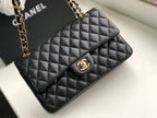 Chanel Classic Flap Bag 25cm Gold Hardware Lambskin Leather Spring/Summer Collection Black
