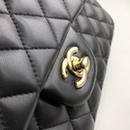 Chanel Classic Flap Bag 25cm Gold Hardware Lambskin Leather Spring/Summer Collection Black