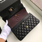 Chanel Classic Flap Bag 25cm Gold Hardware Lambskin Leather Spring/Summer Collection Black
