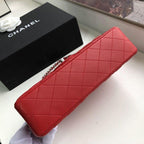 Chanel Classic Flap Bag 25cm Silver Hardware Lambskin Leather Spring/Summer Collection Red