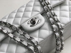 Chanel Classic Flap Bag 25cm Silver Hardware Lambskin Leather Spring/Summer Collection White