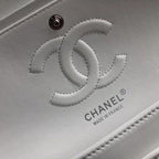 Chanel Classic Flap Bag 25cm Silver Hardware Lambskin Leather Spring/Summer Collection White