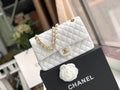 Chanel Classic Flap Bag 25cm Gold Hardware Lambskin Leather Spring/Summer Collection White