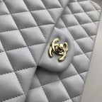 Chanel Classic Flap Bag 25cm Gold Hardware Lambskin Leather Spring/Summer Collection White