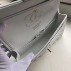 Chanel Classic Flap Bag 25cm Gold Hardware Lambskin Leather Spring/Summer Collection White