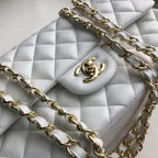 Chanel Classic Flap Bag 25cm Gold Hardware Lambskin Leather Spring/Summer Collection White