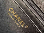 Chanel Classic Flap Bag 20cm Gold Hardware Caviar Leather Spring/Summer Collection Black