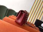 Chanel Classic Flap Bag 20cm Gold Hardware Caviar Leather Spring/Summer Collection Burgundy