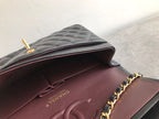 Chanel Classic Flap Bag 25cm Gold Hardware Lambskin Leather Spring/Summer Collection Black