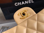 Chanel Classic Flap Bag 25cm Silver Hardware Lambskin Leather Spring/Summer Collection Beige