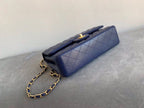 Chanel Classic Flap Bag 25cm Gold Hardware Lambskin Leather Spring/Summer Collection Navy Blue