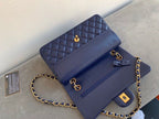 Chanel Classic Flap Bag 25cm Gold Hardware Lambskin Leather Spring/Summer Collection Navy Blue