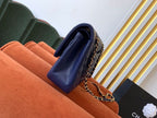 Chanel Classic Flap Bag 25cm Gold Hardware Lambskin Leather Spring/Summer Collection Navy Blue