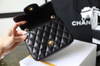 Chanel Classic Mini Flap Bag 18cm Gold Hardware Caviar Leather Spring/Summer Collection Black
