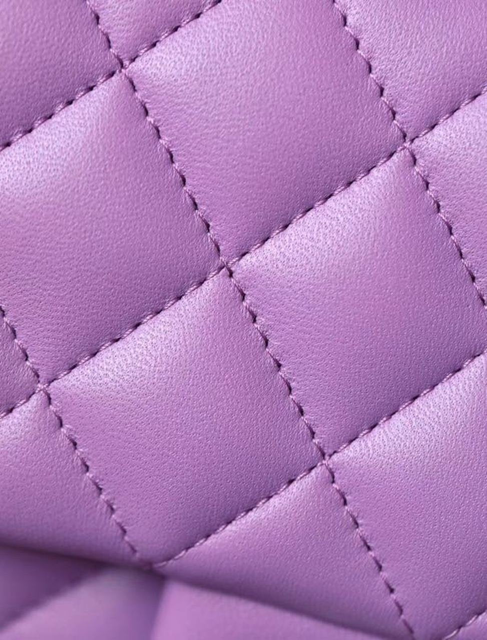 Chanel Classic Mini Flap Bag Silver Hardware Caviar Leather Spring/Summer Collection Purple