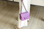 Chanel Classic Mini Flap Bag Silver Hardware Caviar Leather Spring/Summer Collection Purple