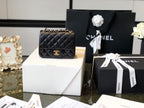 Chanel Classic Mini Flap Bag 18cm Gold Hardware Caviar Leather Spring/Summer Collection Black