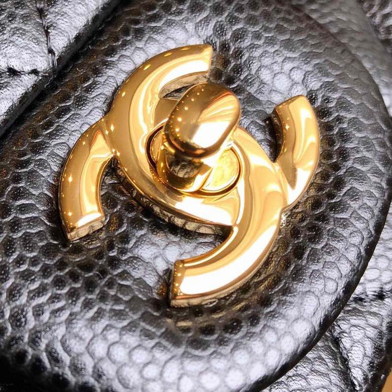 Chanel Classic Mini Flap Bag 18cm Gold Hardware Caviar Leather Spring/Summer Collection Black