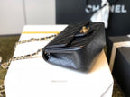 Chanel Classic Mini Flap Bag 18cm Gold Hardware Caviar Leather Spring/Summer Collection Black