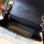 Chanel Classic Mini Flap Bag 18cm Gold Hardware Caviar Leather Spring/Summer Collection Black
